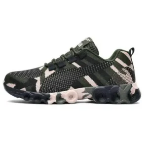 Bozosil Couple Casual Camouflage Pattern Lace Up Design Breathable Sneakers